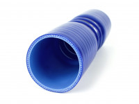 Патрубок силиконовый 0 градусов 70 мм двойной демпфер 250 мм (синий)