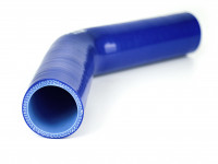 Патрубок силиконовый 45 градусов 63 мм 150x150 мм (синий)