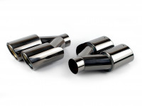 Насадка на глушитель двойная пара 60х182мм (вороненый)