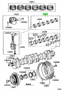Toyota вкладыши коренные 1-2JZ комплект 13204-46023