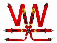 Beltenick ремень безопасности 6х точечный под HANS до 2031 (красный)