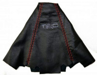 Чехол КПП TRD универсальный натур. кожа (Россия) (желтая строчка)