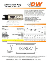 DeatschWerks насос топливный 415л/ч DW400