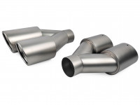 Насадка на глушитель AJS №1 двойная пара 60х185мм (хром)