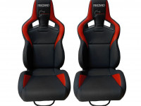 Сиденье спортивное полуковш LM A039R кожа пара (черно-красный)