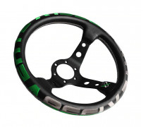 Руль спортивный Vertex 1996 с выносом кожа без перфорации (красный)