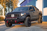 Бампер силовой передний BMS ALFA для Toyota Tundra 14-21 (Цинк)