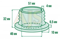 Крышка топливного бака приварная 51 мм