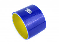 Патрубок силиконовый 0 гр 102 мм прямой усиленный (синий)