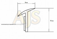 Резинка уплотнительная для обвесов 8мм метражом (белый)