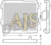 Радиатор двигателя Denso Toyota Land Cruiser J200 1VD-FTV 07-15