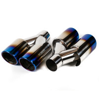 Насадка на глушитель AJS #2 двойная пара 60х182мм (матово-черный)