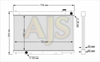 Радиатор алюминиевый Nissan Skyline G35 купэ VQ35 40мм AT AJS