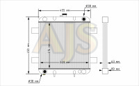 Радиатор алюминиевый универсальный 435x350x65мм MT AJS