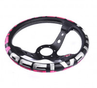 Руль спортивный Vertex 1996 с выносом кожа без перфорации (розовый)