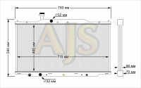 Радиатор алюминиевый Honda CRV RE K24 07-12 56mm AT AJS