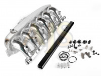 Коллектор впускной фрезерованный BMW N55 c топливной рейкой (серый)