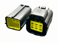 Коннектор папа-мама негерметичный (6 пинов)