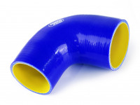 Патрубок силиконовый 90 гр 70-76 мм усиленный (синий)