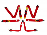 Beltenick ремни 6х точечные с омологацией до 2030 (красный)