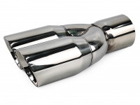 Насадка на глушитель двойная 60х132мм (хром)