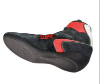 ботинки OMP style замша, кожа черно-красные (41) (41)