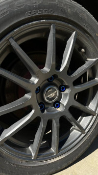 Гайки колесные Rays style M12x1.25 55мм (синий)