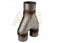 Переходник выхлопных систем Magnaflow style (Y-pipe) 63ммx2 - 76мм