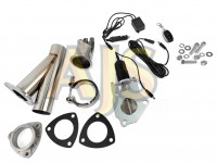 Заслонка выхлопная с электроприводом Y-пайп с отводом V-band 63мм