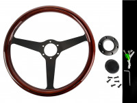 Руль деревянный Момо (хром)