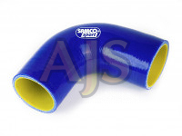 Патрубок силиконовый 90 гр 51 мм усиленный (синий)