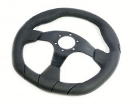 Руль спортивный универсальный без выноса PVC (черный)