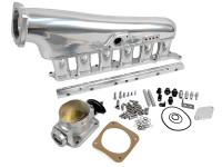 Коллектор впускной фрезерованный Toyota 2jz-ge atmo c дросселем 90мм и топливной рейкой