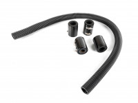 Гофра для подключения радиатора универсальная SS 1.2м (черный)