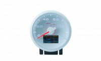 датчик DEPO 4 в 1 (температура охлаждающей жидкости,  температуры и давления масла,  вольтметр) белый 60мм
