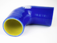 Патрубок силиконовый 90 гр 57 мм усиленный (черный)