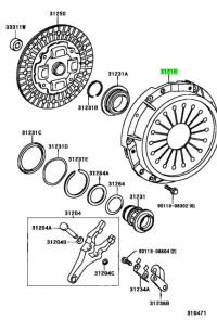 Toyota корзина сцепления R154 3121022140