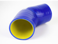 Патрубок силиконовый 45 гр 70 мм усиленный (черный)