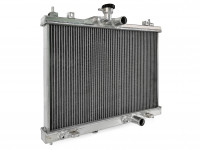 Радиатор алюминиевый Nissan Tiida C11 HR15DE 1.5G 34 мм AT AJS, 21460-EL000/21410-ED500 (серый)