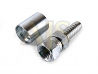 Фитинг стальной под обжим AN10, прямой