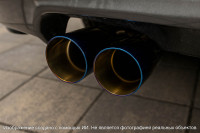 Насадка на глушитель двойная 63x78x240мм (вороненый)